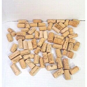 Natural Used Wine Corks Lot of 65 Assorted Brands for Crafts DIY Projects